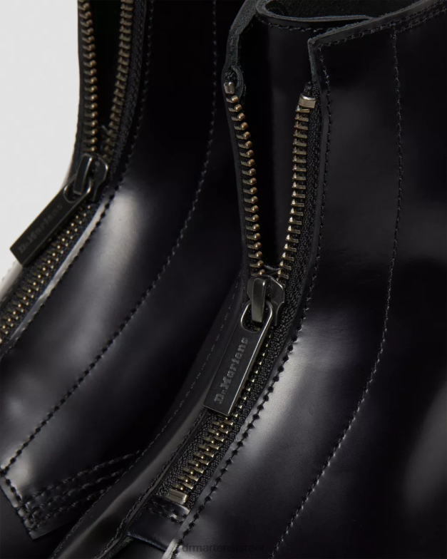 מגפיים חלקים של cabbott Dr. Martens שחור מלוטש חלק הַנעָלָה N8BB8387