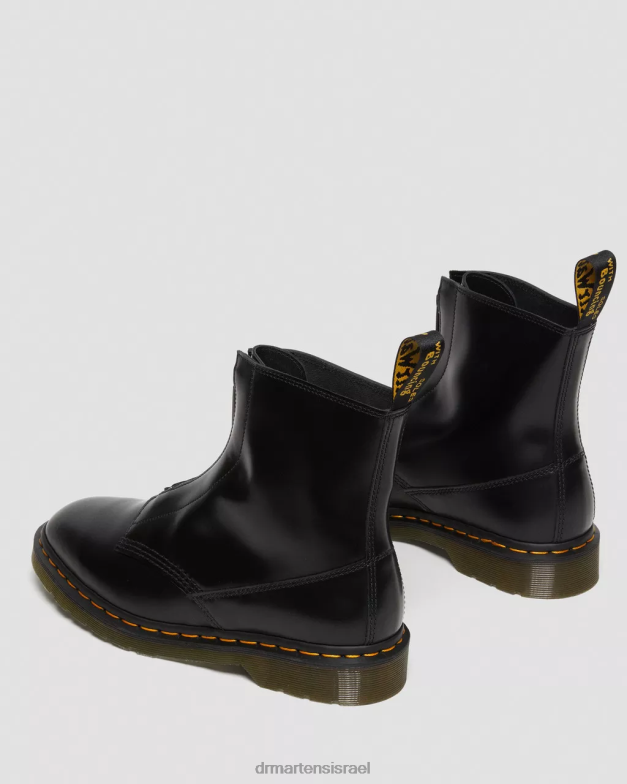 מגפיים חלקים של cabbott Dr. Martens שחור מלוטש חלק הַנעָלָה N8BB8387