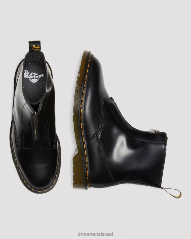 מגפיים חלקים של cabbott Dr. Martens שחור מלוטש חלק הַנעָלָה N8BB8387