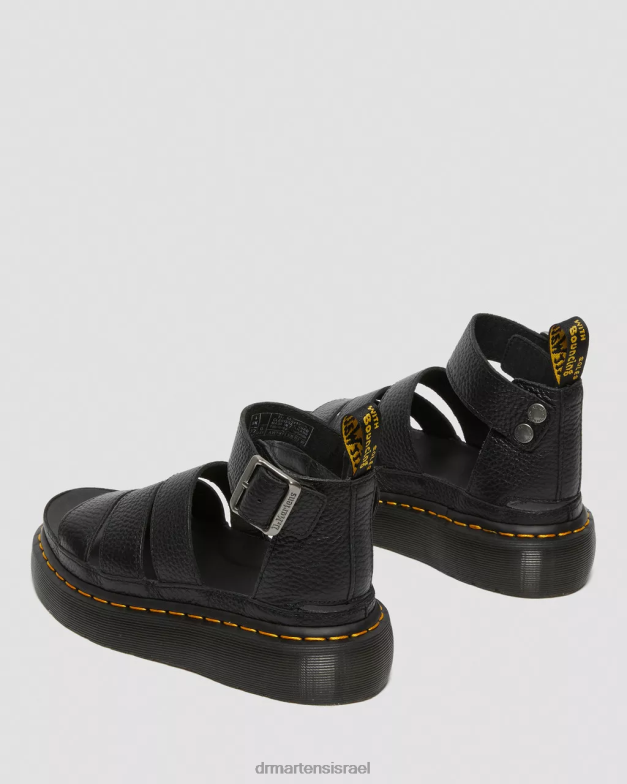 סנדלי פלטפורמה מעור clarissa ii Dr. Martens נאפה טחינה שחורה הַנעָלָה N8BB8274