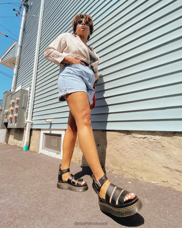 סנדלי פלטפורמה מעור clarissa ii Dr. Martens נאפה טחינה שחורה הַנעָלָה N8BB8274