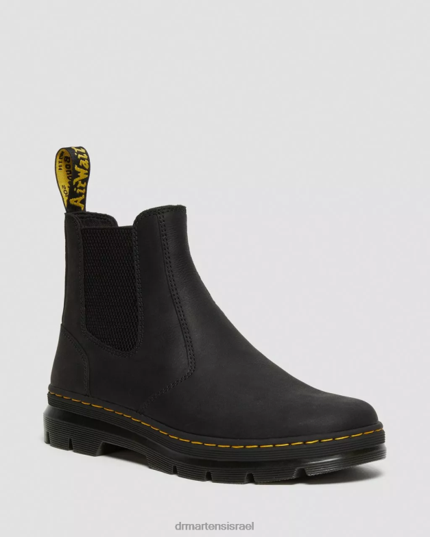 מגפי צ'לסי מזדמנים מעור embury Dr. Martens ויומינג שחורה הַנעָלָה N8BB858