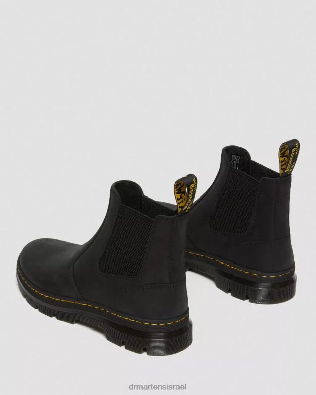 מגפי צ'לסי מזדמנים מעור embury Dr. Martens ויומינג שחורה הַנעָלָה N8BB858