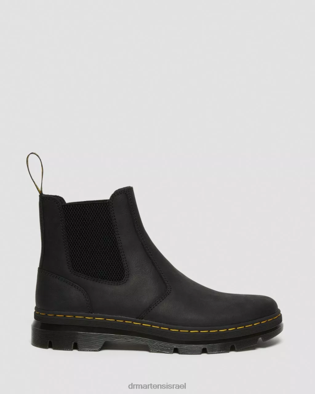 מגפי צ'לסי מזדמנים מעור embury Dr. Martens ויומינג שחורה הַנעָלָה N8BB858