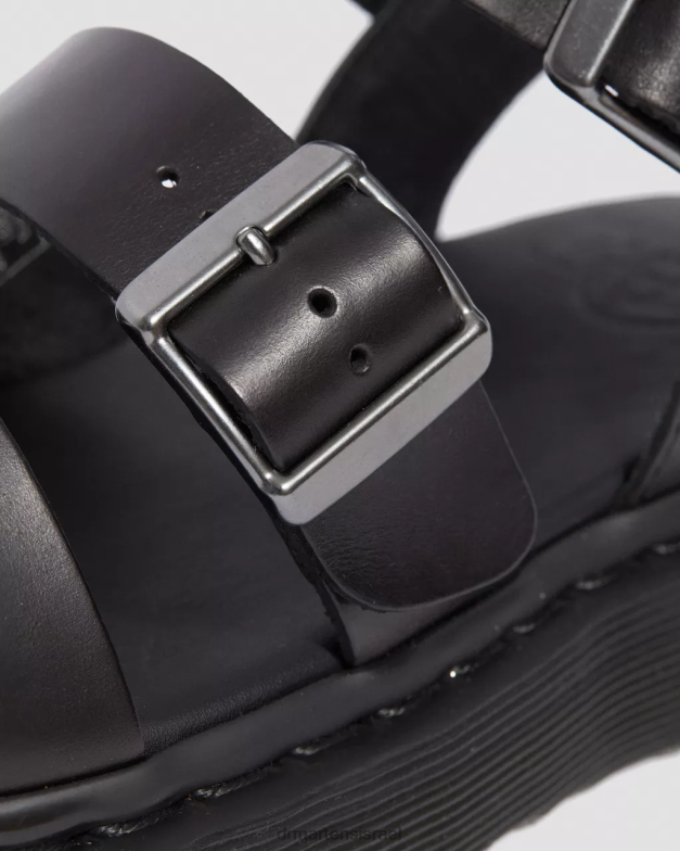 סנדלי גלדיאטור מעור gryphon brando Dr. Martens ברנדו שחור הַנעָלָה N8BB8348