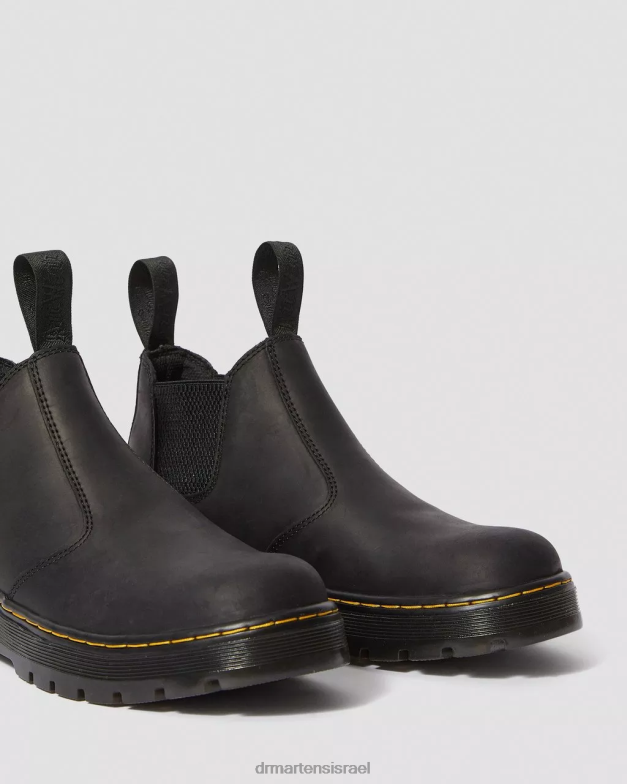 מגפי עבודה של צ'לסי מעור חיבור hardie Dr. Martens חיבור שחור הַנעָלָה N8BB8203