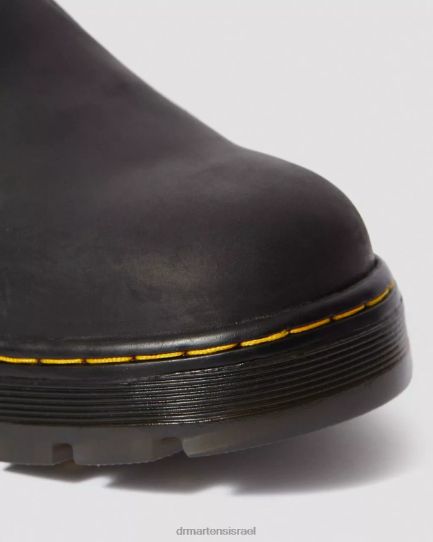 מגפי עבודה של צ'לסי מעור חיבור hardie Dr. Martens חיבור שחור הַנעָלָה N8BB8203