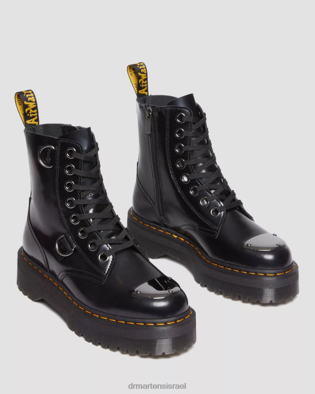 פלטפורמות עור מגן מגף מגף jadon Dr. Martens חמאה שחורה הַנעָלָה N8BB8180