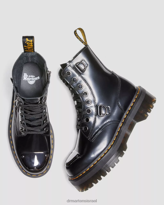 פלטפורמות עור מגן מגף מגף jadon Dr. Martens חמאה שחורה הַנעָלָה N8BB8180