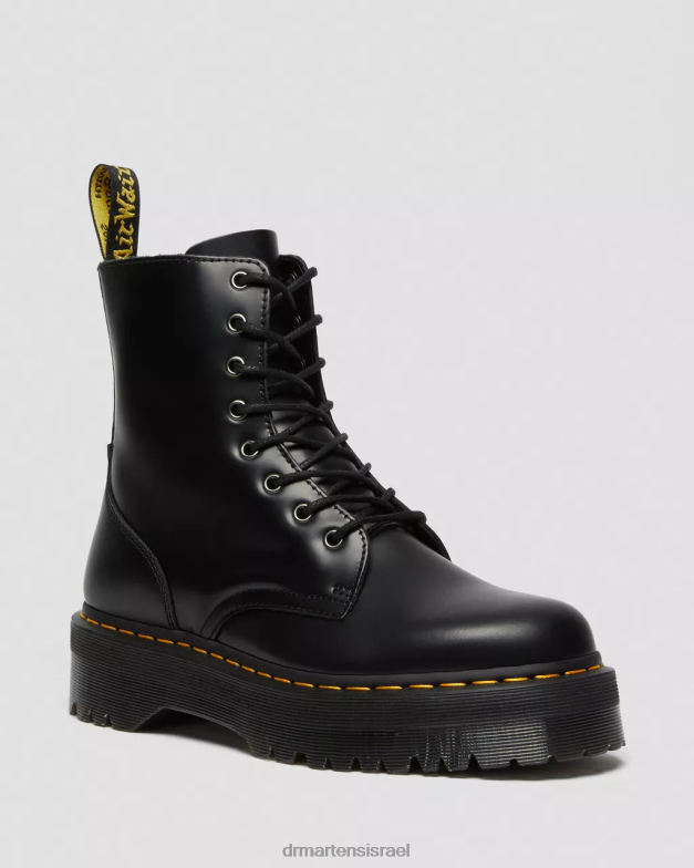 פלטפורמות עור חלקות למגפי jadon Dr. Martens שחור מלוטש חלק הַנעָלָה N8BB82