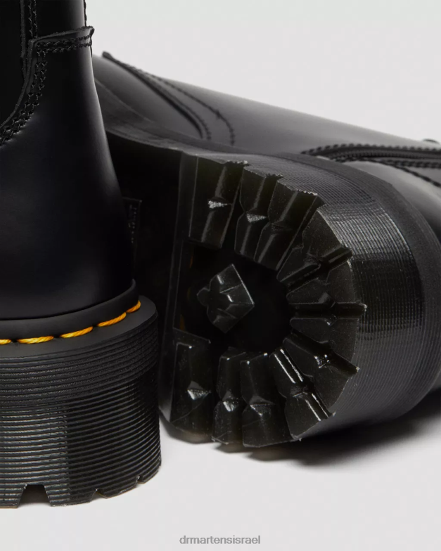 פלטפורמות עור חלקות למגפי jadon Dr. Martens שחור מלוטש חלק הַנעָלָה N8BB82