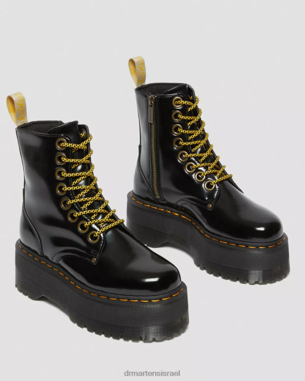 פלטפורמות jadon boot max טבעוניות Dr. Martens שחור אוקספורד הַנעָלָה N8BB836