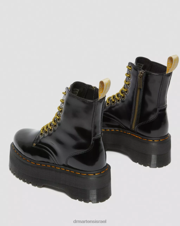 פלטפורמות jadon boot max טבעוניות Dr. Martens שחור אוקספורד הַנעָלָה N8BB836