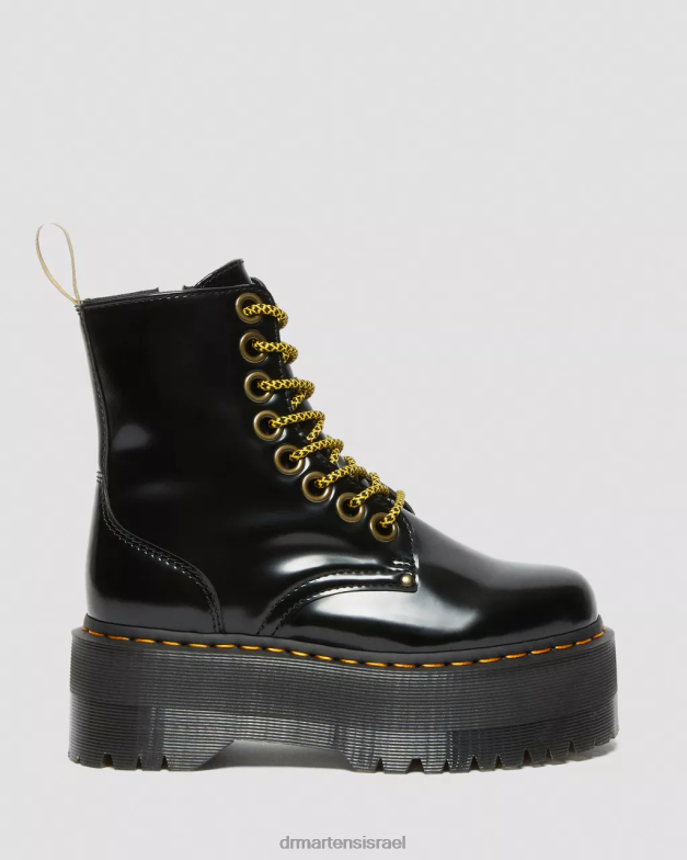 פלטפורמות jadon boot max טבעוניות Dr. Martens שחור אוקספורד הַנעָלָה N8BB836