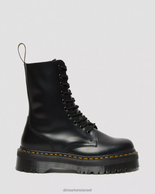 פלטפורמות עור חלקות של jadon hi Dr. Martens שחור מלוטש חלק הַנעָלָה N8BB8209