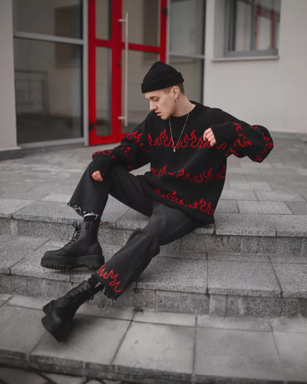 פלטפורמות מגף מונו של jadon ii טבעוניות Dr. Martens פליקס שחור לשפשף הַנעָלָה N8BB814