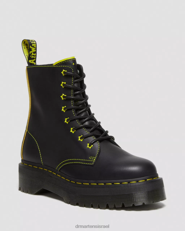 מגף jadon ii neon star פלטפורמות עור Dr. Martens שחור וצהוב sendal & romario הַנעָלָה N8BB8162