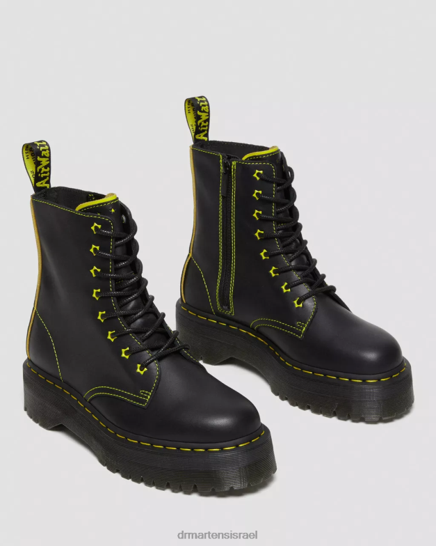 מגף jadon ii neon star פלטפורמות עור Dr. Martens שחור וצהוב sendal & romario הַנעָלָה N8BB8162