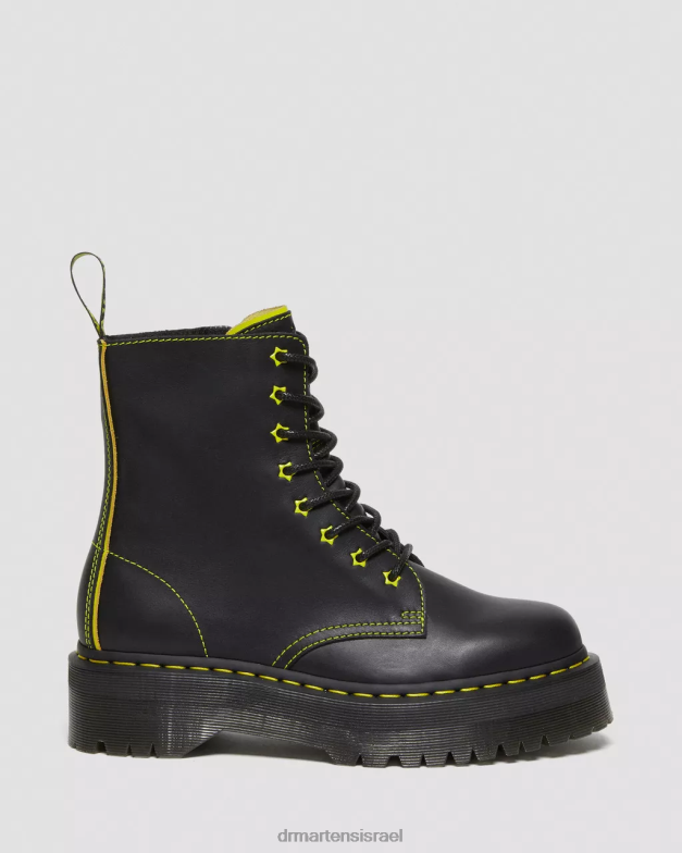 מגף jadon ii neon star פלטפורמות עור Dr. Martens שחור וצהוב sendal & romario הַנעָלָה N8BB8162