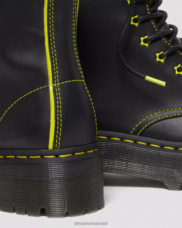 מגף jadon ii neon star פלטפורמות עור Dr. Martens שחור וצהוב sendal & romario הַנעָלָה N8BB8162