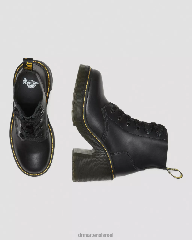 מגפי עור עם שרוכים מתרחבים מעור jesy sental Dr. Martens שלח שחור הַנעָלָה N8BB859
