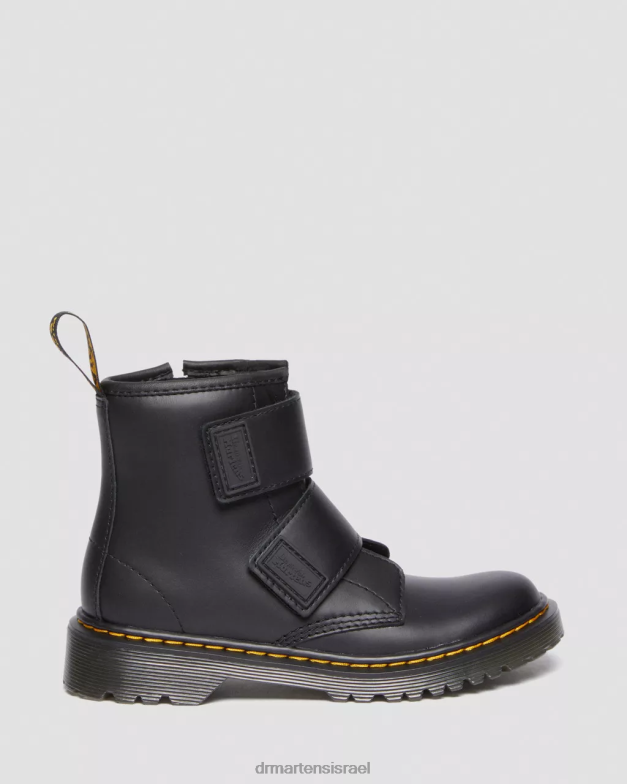 מגפי עור junior 1460 רצועה כפולה Dr. Martens רומאריו שחור הַנעָלָה N8BB8432