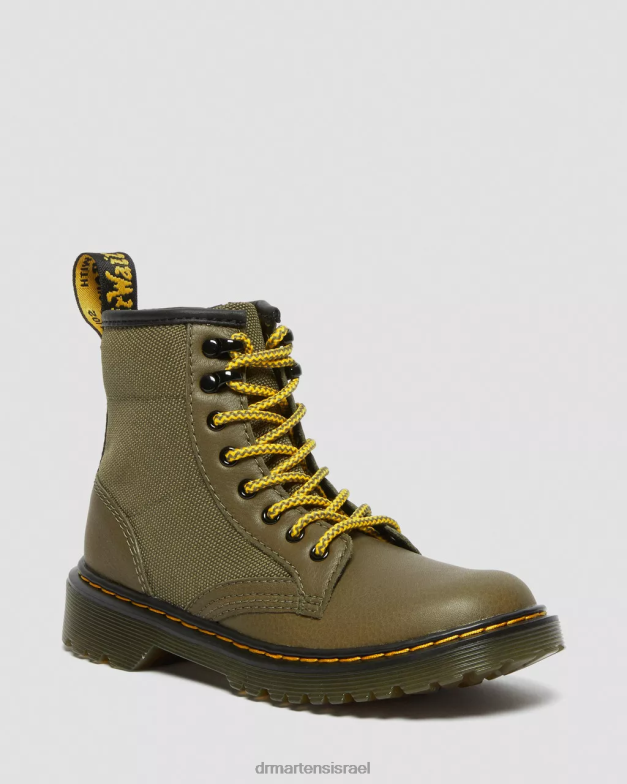 מגפי שרוכים מעור פאנל junior 1460 Dr. Martens אוליבי הַנעָלָה N8BB8444