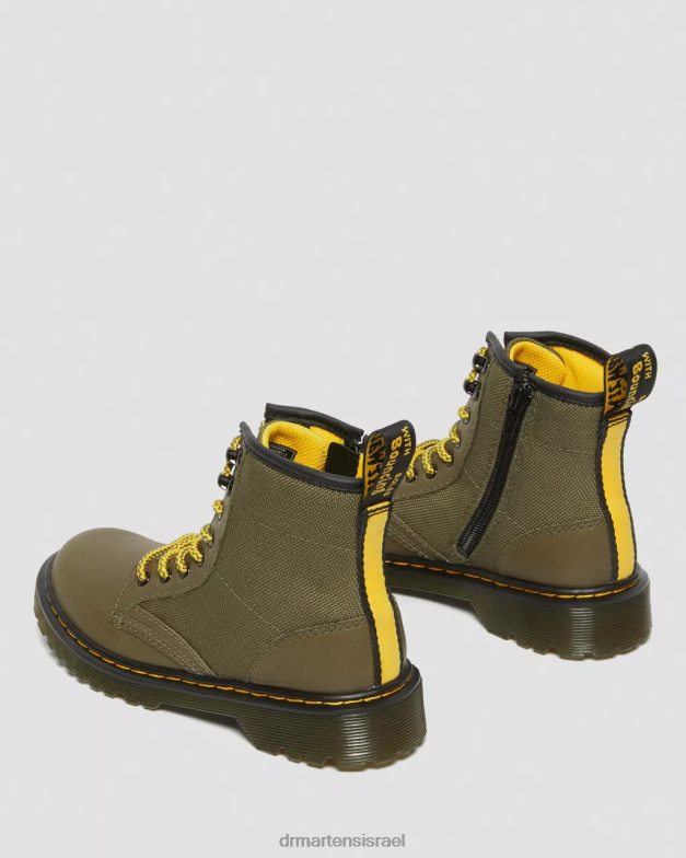 מגפי שרוכים מעור פאנל junior 1460 Dr. Martens אוליבי הַנעָלָה N8BB8444