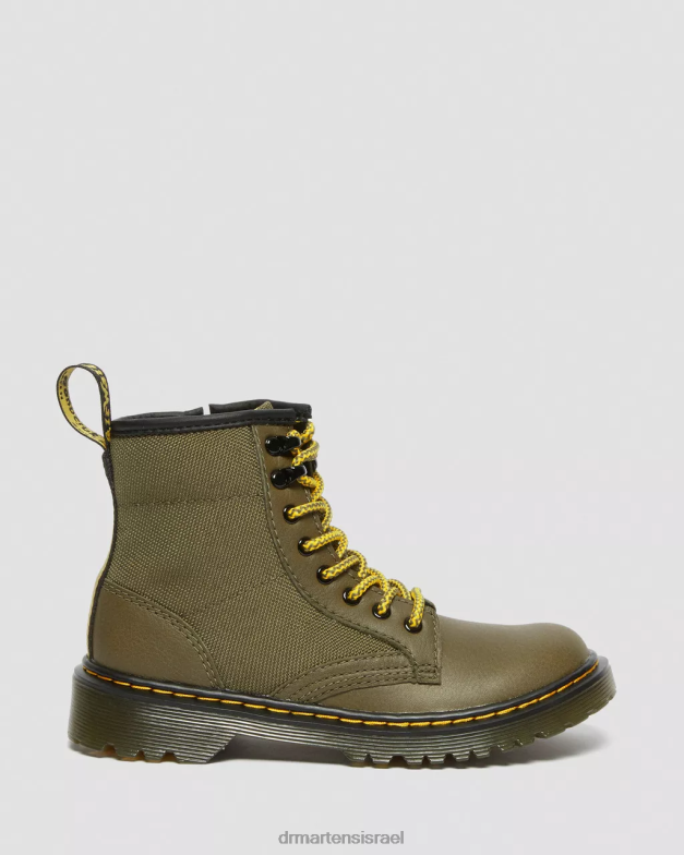 מגפי שרוכים מעור פאנל junior 1460 Dr. Martens אוליבי הַנעָלָה N8BB8444