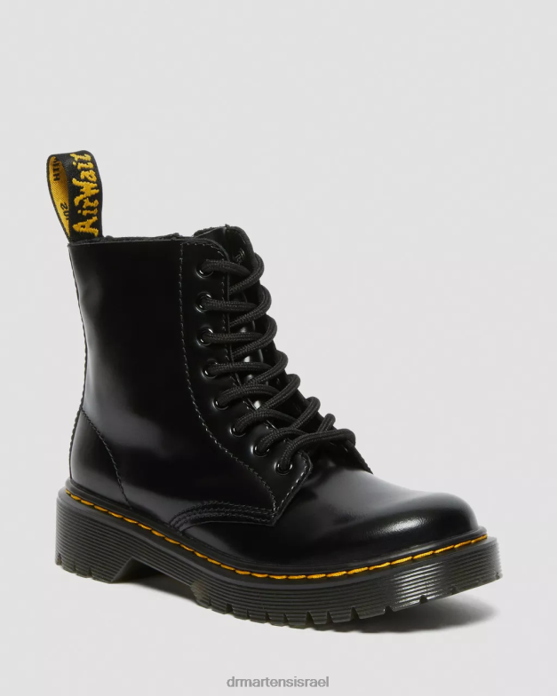 מגפי שרוכים מעור junior 1460 pascal bex Dr. Martens שחור ליסום הַנעָלָה N8BB8438