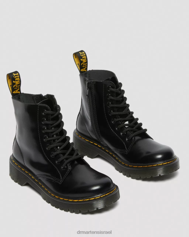 מגפי שרוכים מעור junior 1460 pascal bex Dr. Martens שחור ליסום הַנעָלָה N8BB8438