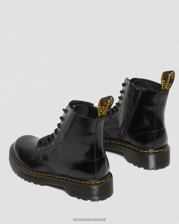 מגפי שרוכים מעור junior 1460 pascal bex Dr. Martens שחור ליסום הַנעָלָה N8BB8438
