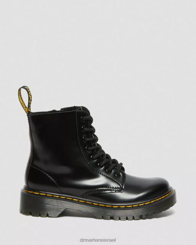 מגפי שרוכים מעור junior 1460 pascal bex Dr. Martens שחור ליסום הַנעָלָה N8BB8438