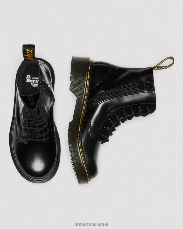 מגפי שרוכים מעור junior 1460 pascal bex Dr. Martens שחור ליסום הַנעָלָה N8BB8438