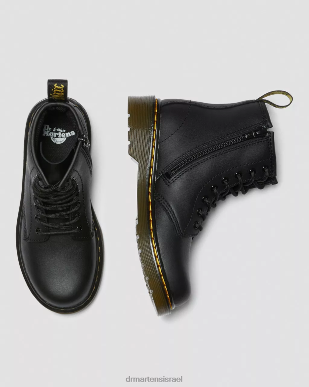 מגפי שרוכים מעור junior 1460 softy t Dr. Martens שחור softy t הַנעָלָה N8BB8424