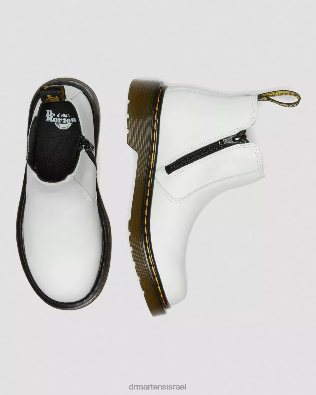 מגפי צ'לסי עור junior 2976 Dr. Martens רומאריו לבן הַנעָלָה N8BB8455