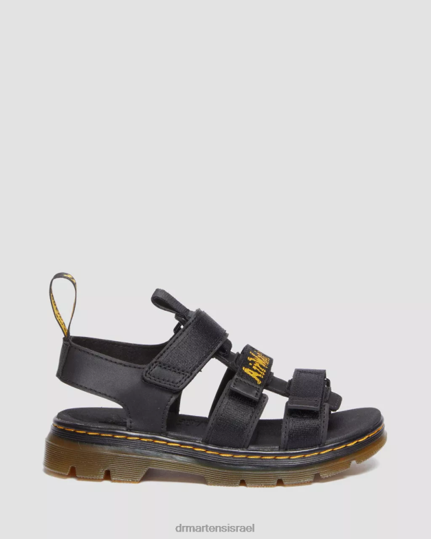 סנדלי קז'ואל של junior callan Dr. Martens שחור קשיח במיוחד וגומי הַנעָלָה N8BB8450