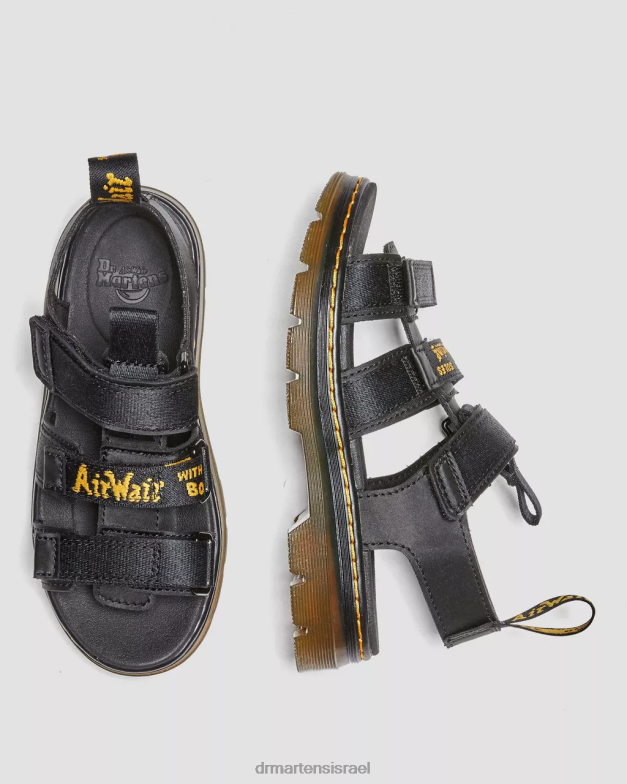 סנדלי קז'ואל של junior callan Dr. Martens שחור קשיח במיוחד וגומי הַנעָלָה N8BB8450
