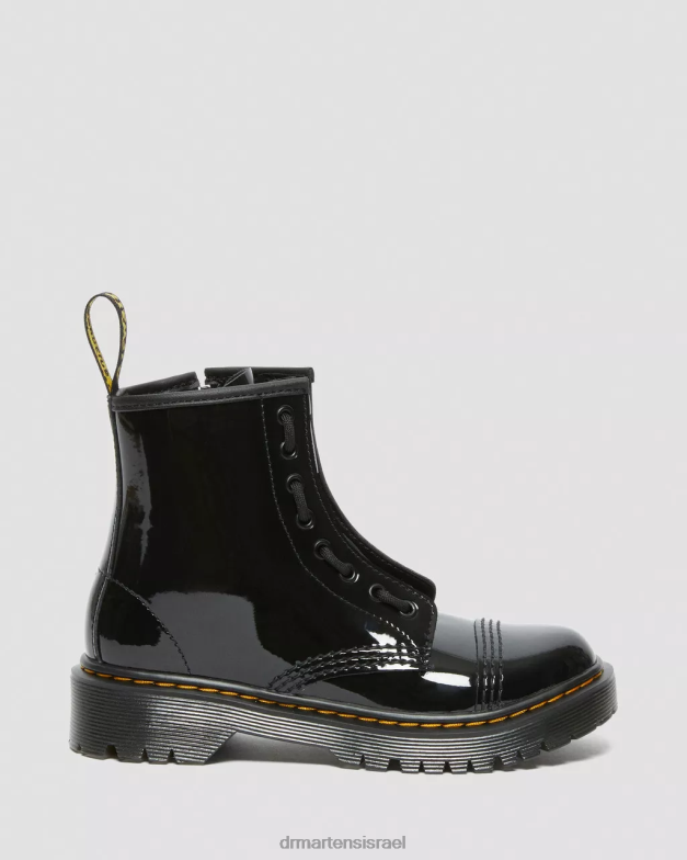 מגפי עור לקט של junior sinclair bex Dr. Martens lucido שחור & פטנט מנורה הַנעָלָה N8BB8437