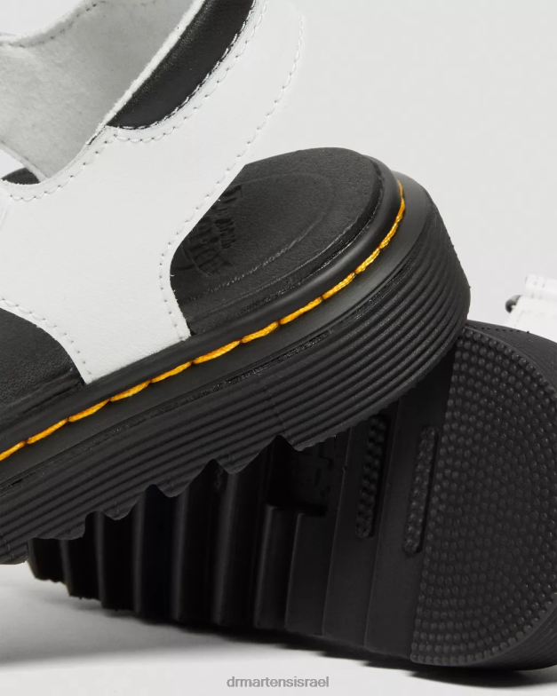 סנדלי עור junior vossie Dr. Martens לבן t lamper הַנעָלָה N8BB8449