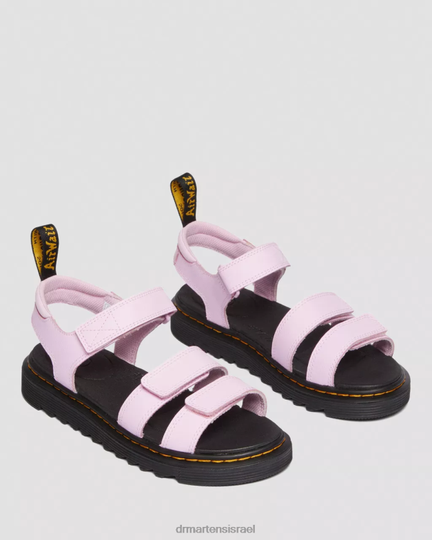 סנדלי רצועת עור של klaire אתנה לנוער Dr. Martens אתנה ורוד חיוור הַנעָלָה N8BB8460