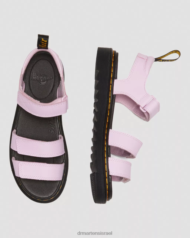 סנדלי רצועת עור של klaire אתנה לנוער Dr. Martens אתנה ורוד חיוור הַנעָלָה N8BB8460