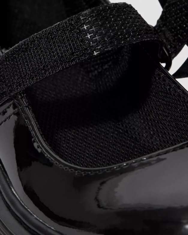 נעלי ג'וניור maccy ii עור פטנט של מרי ג'יין Dr. Martens lucido שחור & פטנט מנורה הַנעָלָה N8BB8435