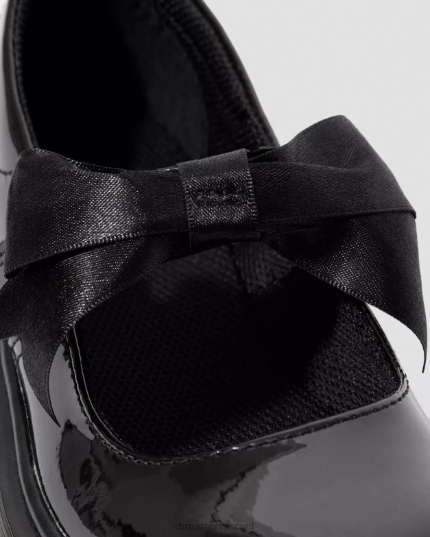 נעלי ג'וניור maccy ii עור פטנט של מרי ג'יין Dr. Martens lucido שחור & פטנט מנורה הַנעָלָה N8BB8435
