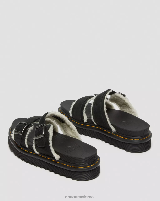 סנדלי אבזם מרופדים זמש של myles Dr. Martens זמש שחור e.h הַנעָלָה N8BB8354