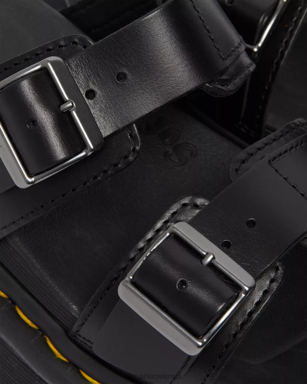 סנדלי החלקה עם אבזם עור myles brando Dr. Martens ברנדו שחור הַנעָלָה N8BB8251