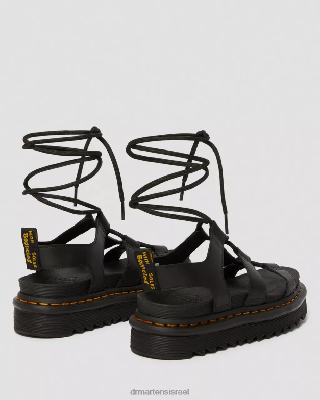 סנדלי גלדיאטור מעור nartilla Dr. Martens הידרו שחור הַנעָלָה N8BB8253