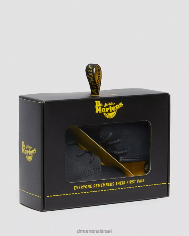 נעלי עור ערמוניות של newborn 1460 Dr. Martens שָׁחוֹר הַנעָלָה N8BB8394