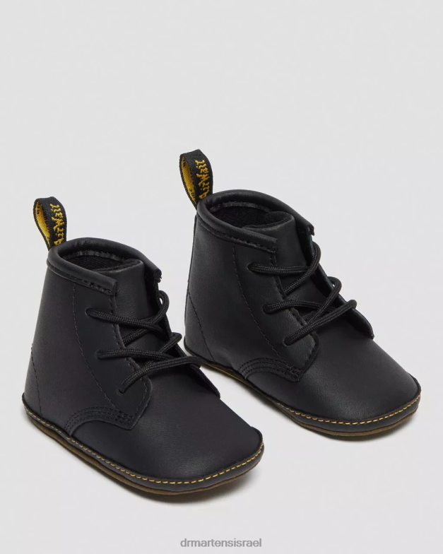 נעלי עור ערמוניות של newborn 1460 Dr. Martens שָׁחוֹר הַנעָלָה N8BB8394