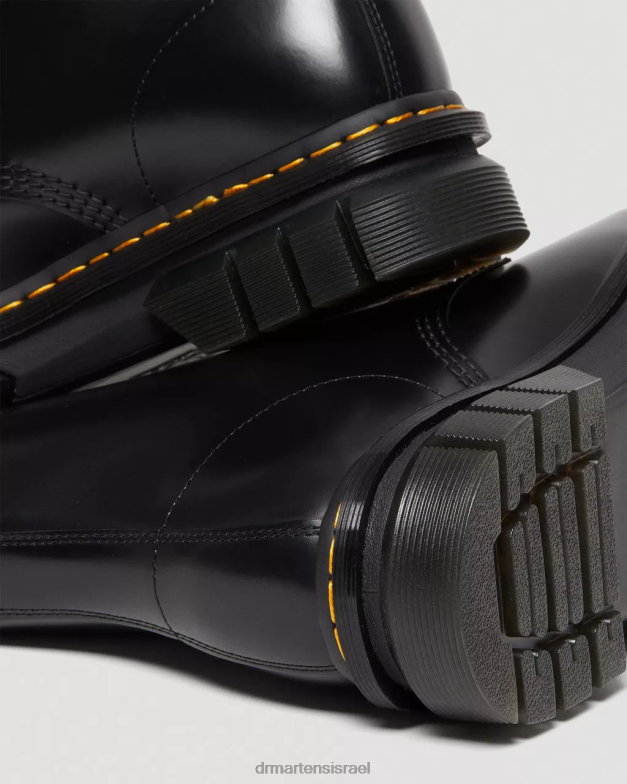 מגפי שרוכים מעור חלק של rikard Dr. Martens שחור מלוטש חלק הַנעָלָה N8BB8136